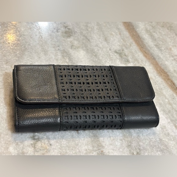 Clarks Other - Clark’s Black Leather Wallet with cut out details